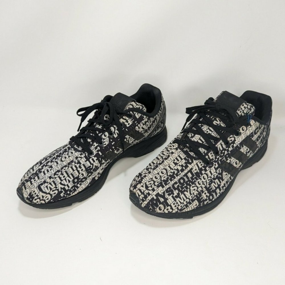 Adidas x Jeremy Scott Sz US12 All Over Logo Print Trainers S7783
